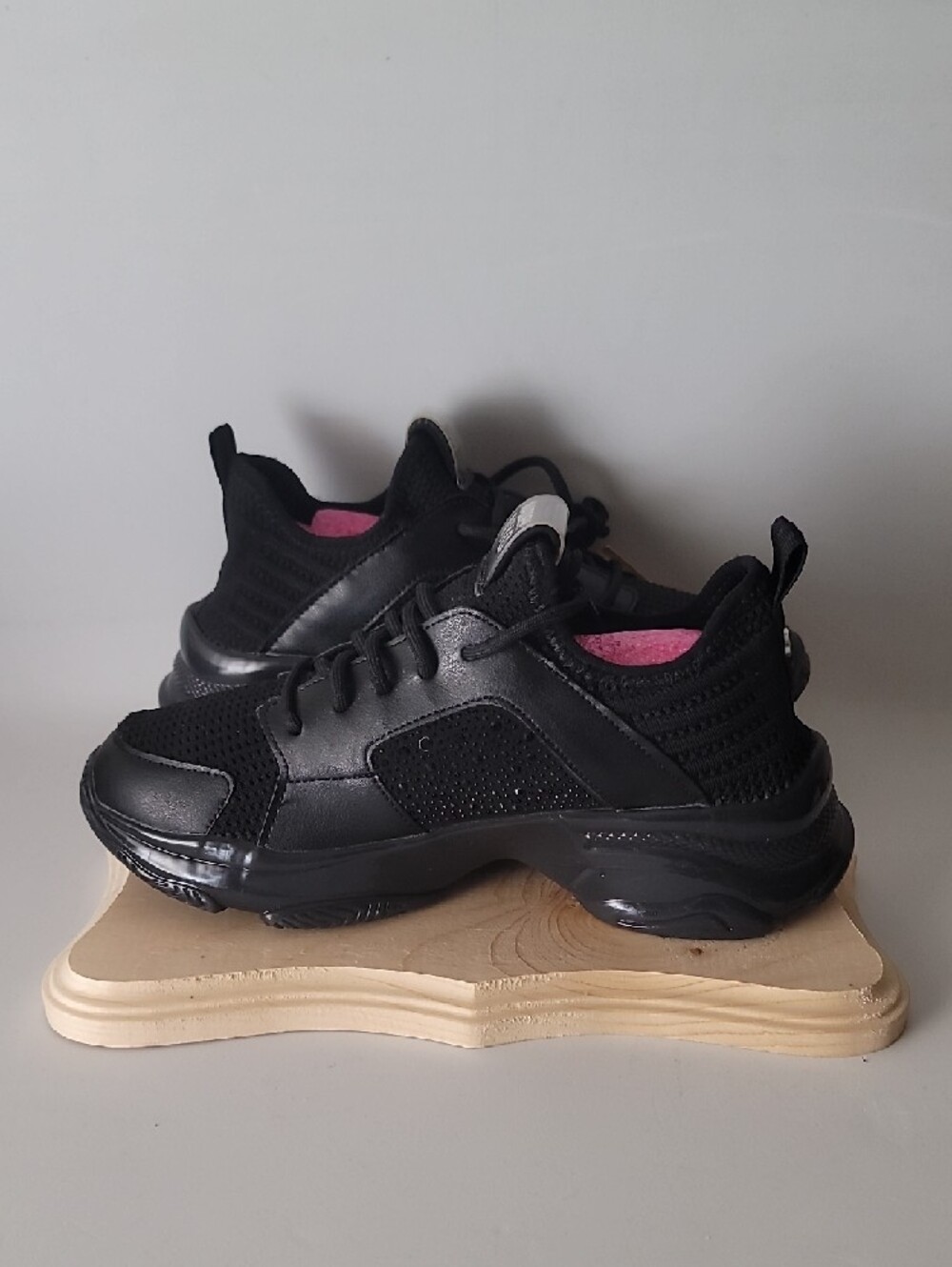 Madden NYC Women's Black Lace-Up Sneakers - Picture 6 of 6